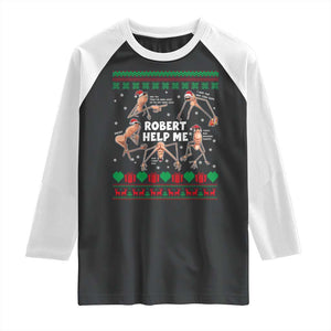 Marcus The Worm Christmas Meme Raglan Shirt TS14 Black White Print Your Wear