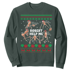 Marcus The Worm Christmas Meme Sweatshirt TS14 Dark Forest Green Print Your Wear