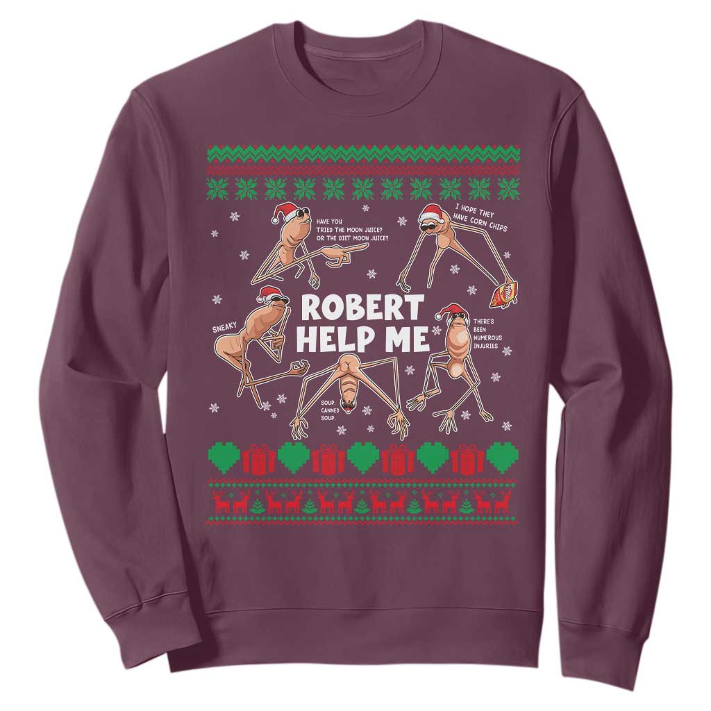 Marcus The Worm Christmas Meme Sweatshirt TS14 Maroon Print Your Wear