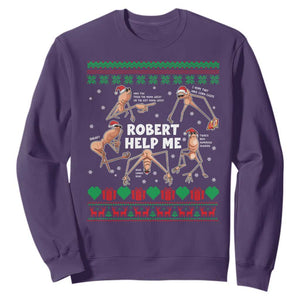 Marcus The Worm Christmas Meme Sweatshirt TS14 Purple Print Your Wear
