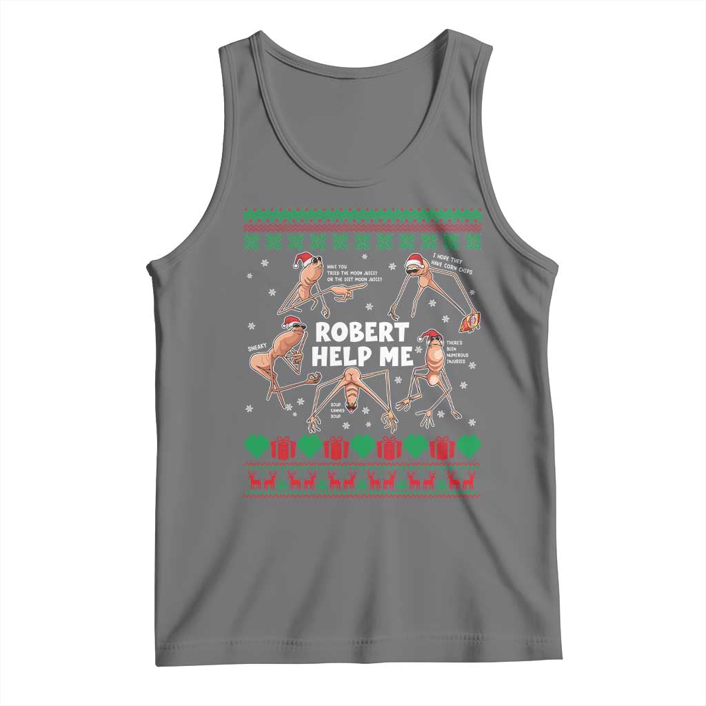 Marcus The Worm Christmas Meme Tank Top TS14 Black Heather Print Your Wear