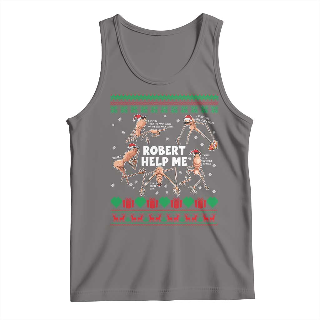 Marcus The Worm Christmas Meme Tank Top TS14 Deep Heather Print Your Wear