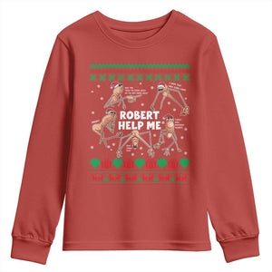 Marcus The Worm Christmas Meme Youth Sweatshirt TS14 Red Print Your Wear