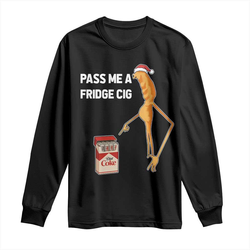 Marcus The Worm Christmas Meme Long Sleeve Shirt Pass Me A Fridge Cig TS14 Black Print Your Wear