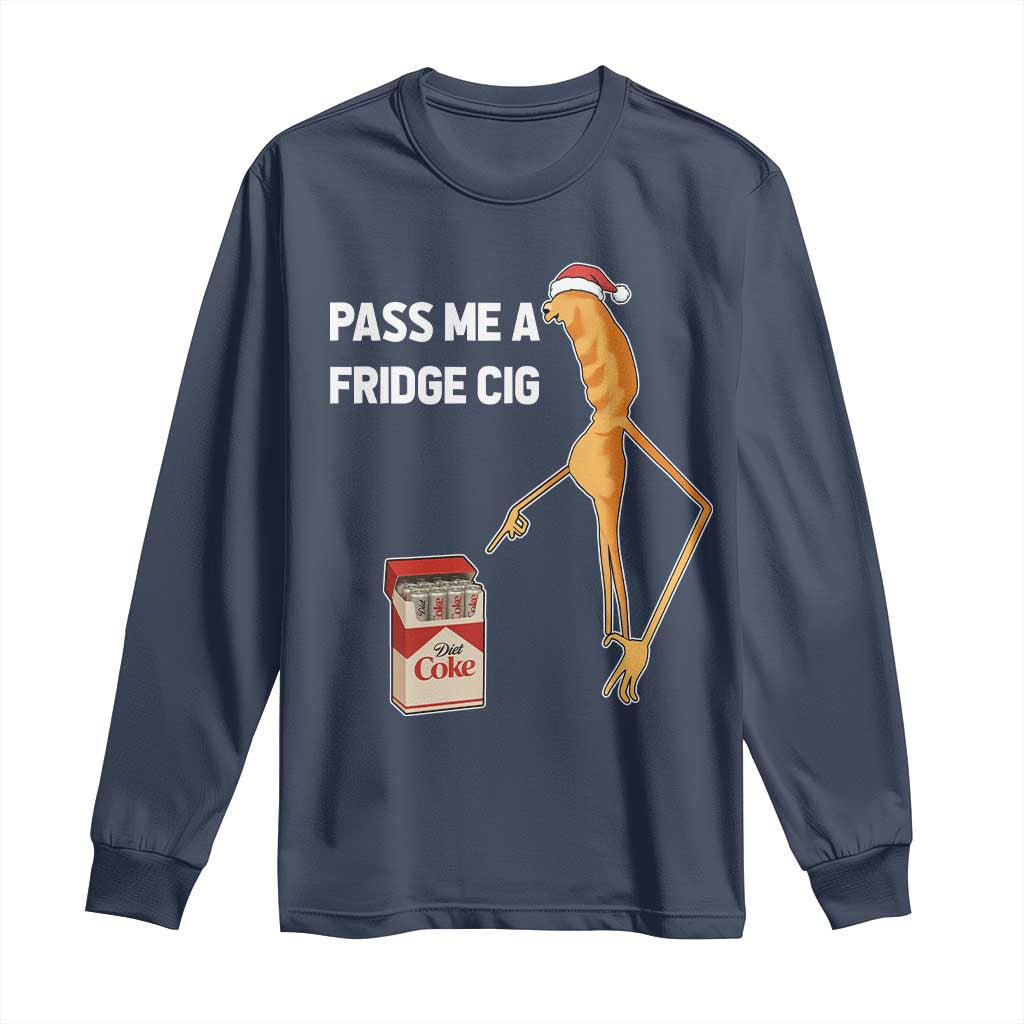 Marcus The Worm Christmas Meme Long Sleeve Shirt Pass Me A Fridge Cig TS14 Navy Print Your Wear