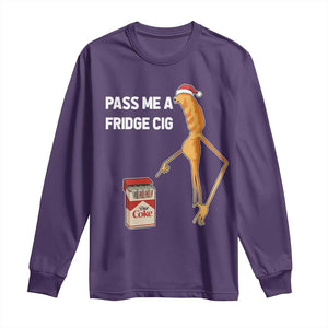 Marcus The Worm Christmas Meme Long Sleeve Shirt Pass Me A Fridge Cig TS14 Purple Print Your Wear