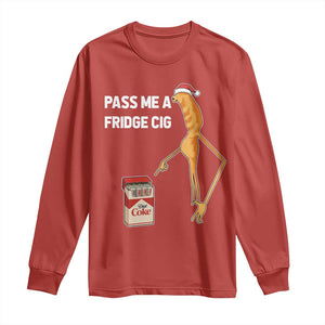 Marcus The Worm Christmas Meme Long Sleeve Shirt Pass Me A Fridge Cig TS14 Red Print Your Wear