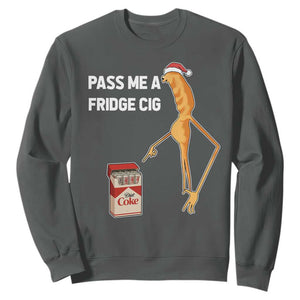 Marcus The Worm Christmas Meme Sweatshirt Pass Me A Fridge Cig TS14 Dark Heather Print Your Wear