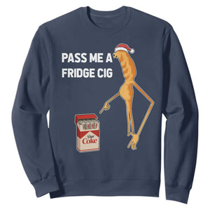 Marcus The Worm Christmas Meme Sweatshirt Pass Me A Fridge Cig TS14 Navy Print Your Wear