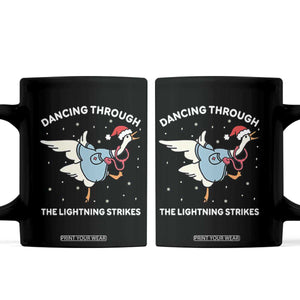 Christmas Goose Nurse Coffee Mug Dancing Through The Lightning Strikes TS14 Black Print Your Wear