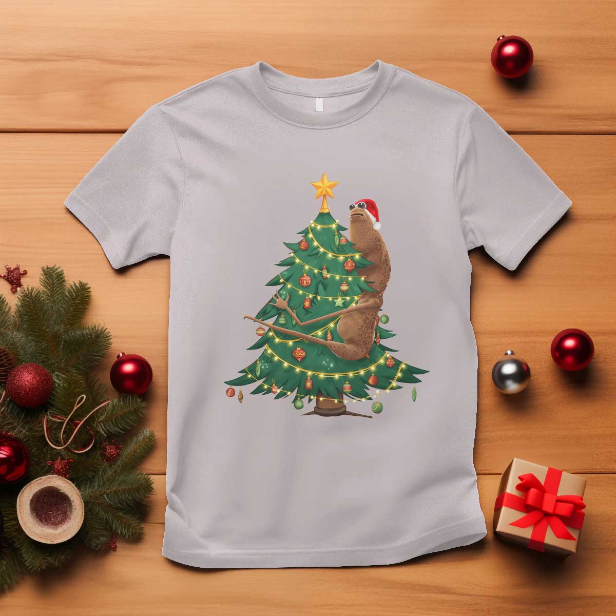 Marcus The Worm Meme Funny Christmas T Shirt TS14 Ice Gray Print Your Wear
