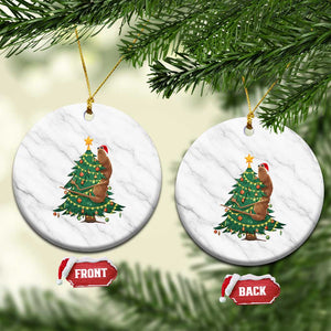Marcus The Worm Meme Funny Christmas Ceramic Ornament TS14 1pc White Marble Print Your Wear