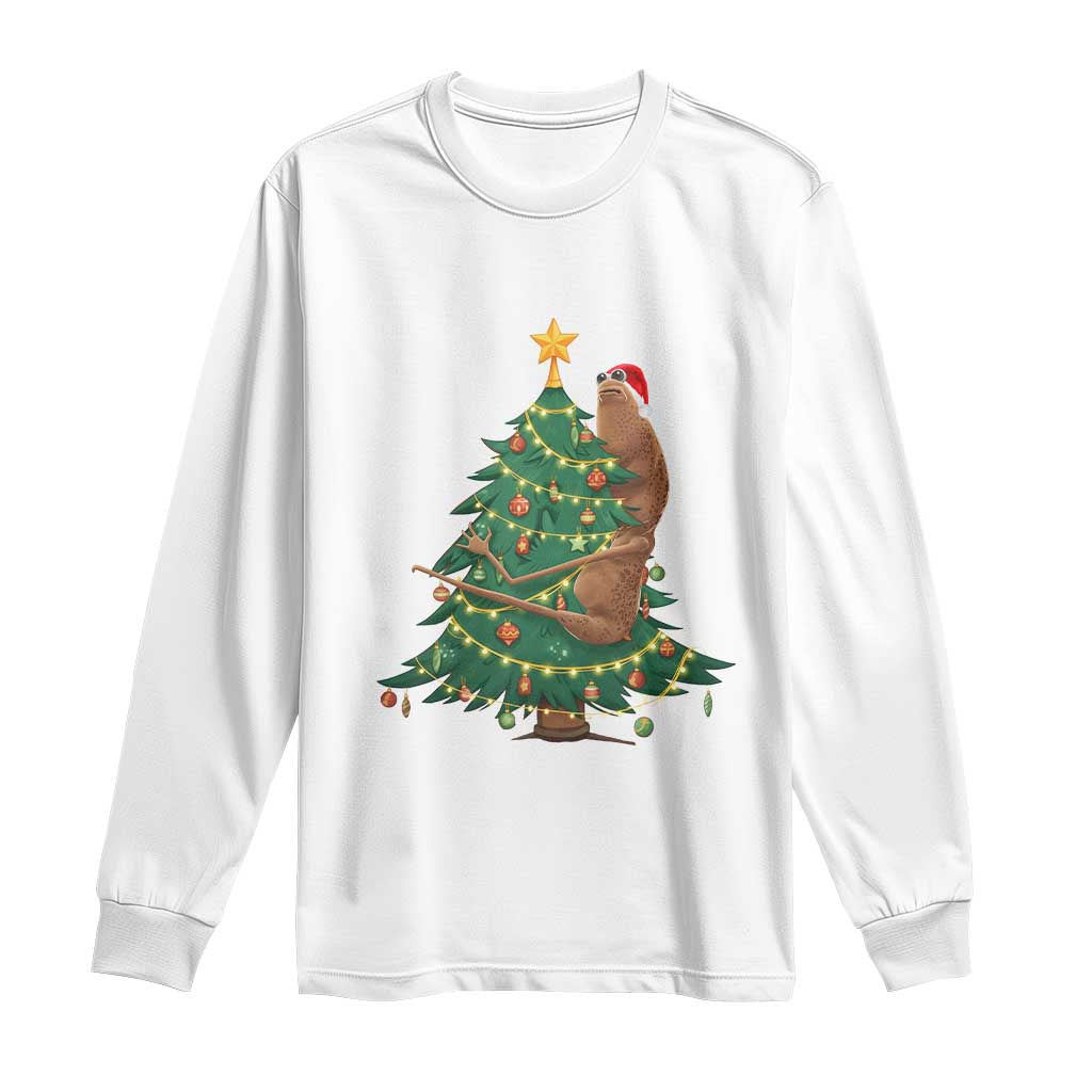 Marcus The Worm Meme Funny Christmas Long Sleeve Shirt TS14 White Print Your Wear
