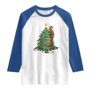 Marcus The Worm Meme Funny Christmas Raglan Shirt TS14 White Royal Print Your Wear