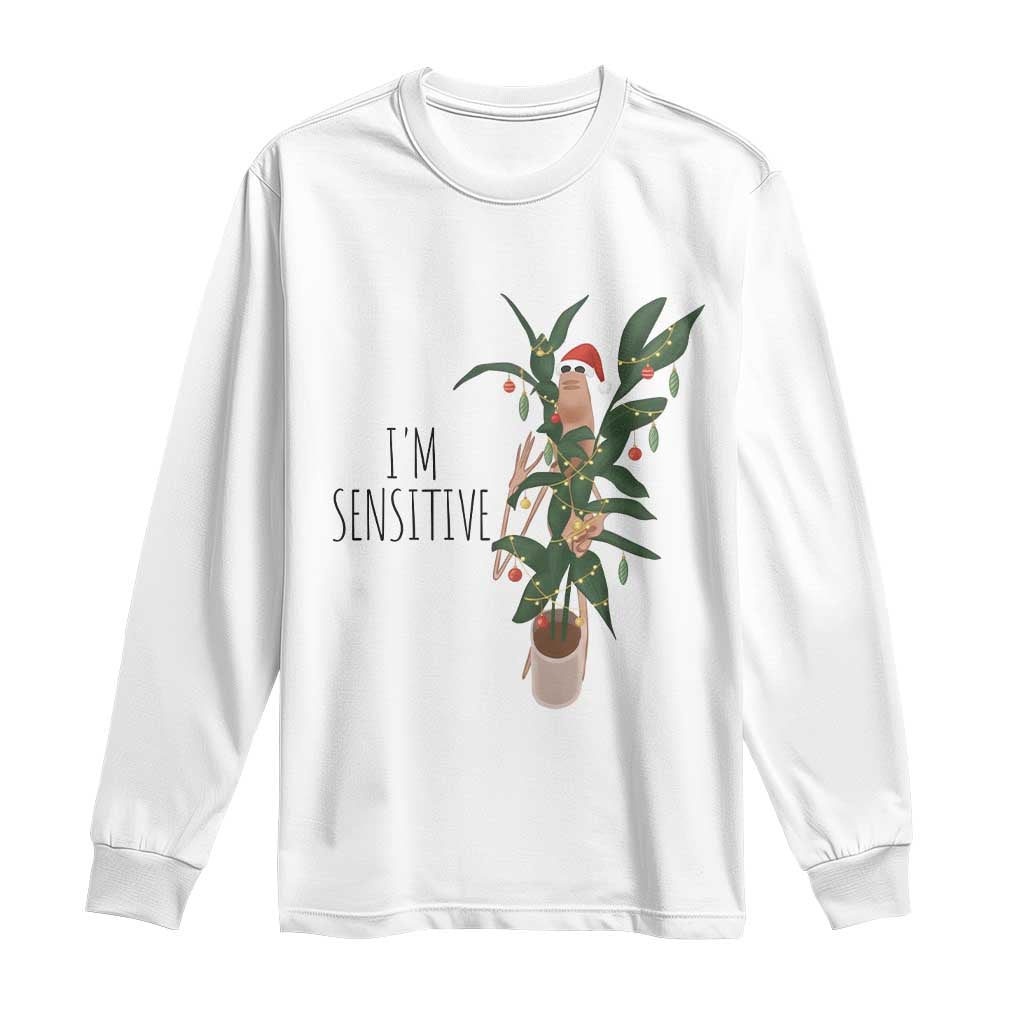 Marcus The Worm Christmas Meme Long Sleeve Shirt I Am Sensitive TS14 White Print Your Wear