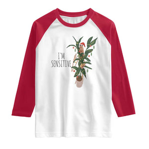 Marcus The Worm Christmas Meme Raglan Shirt I Am Sensitive TS14 White Red Print Your Wear