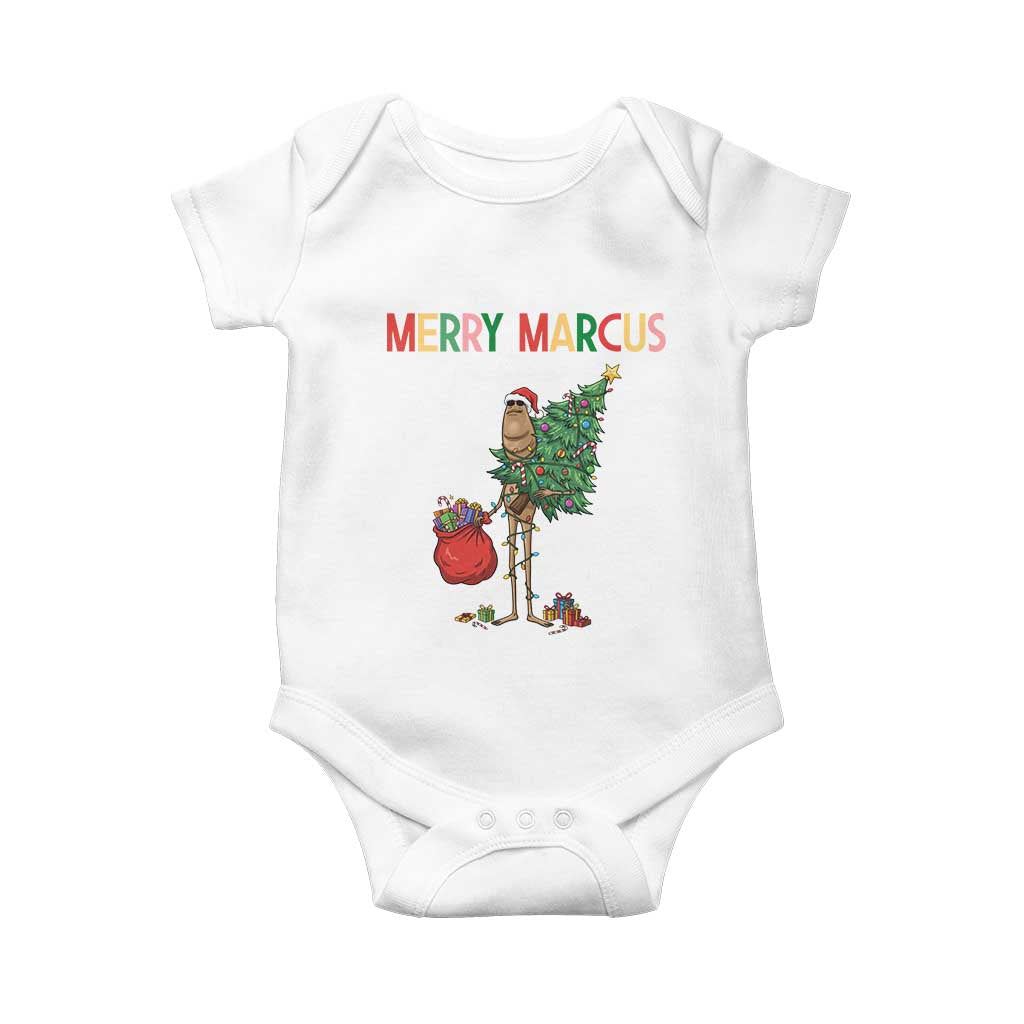 Marcus The Worm Christmas Meme Baby Onesie TS14 White Print Your Wear
