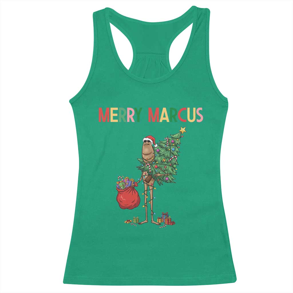 Marcus The Worm Christmas Meme Racerback Tank Top TS14 Irish Green Print Your Wear