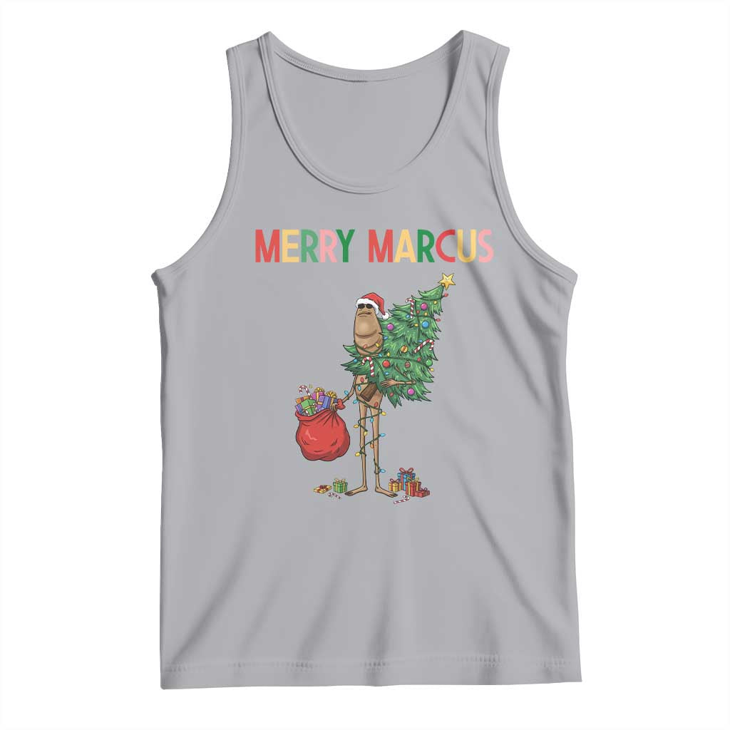 Marcus The Worm Christmas Meme Tank Top TS14 Athletic Heather Print Your Wear