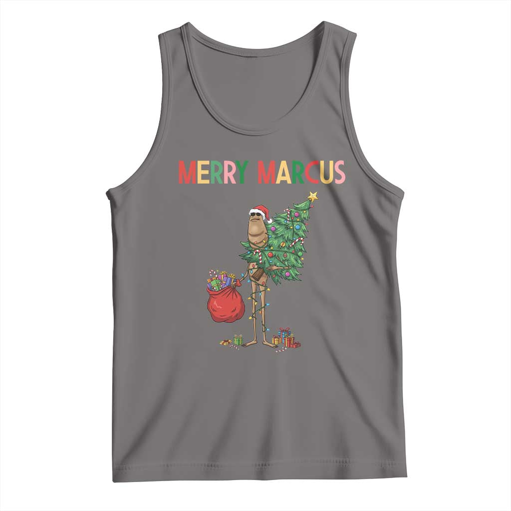 Marcus The Worm Christmas Meme Tank Top TS14 Deep Heather Print Your Wear