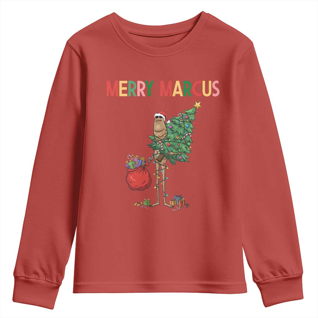 Marcus The Worm Christmas Meme Youth Sweatshirt TS14 Red Print Your Wear