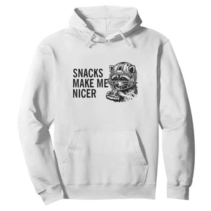 Funny Raccoon Eating Pizza Hoodie Snacks Make Me Nicer TS14 White Print Your Wear