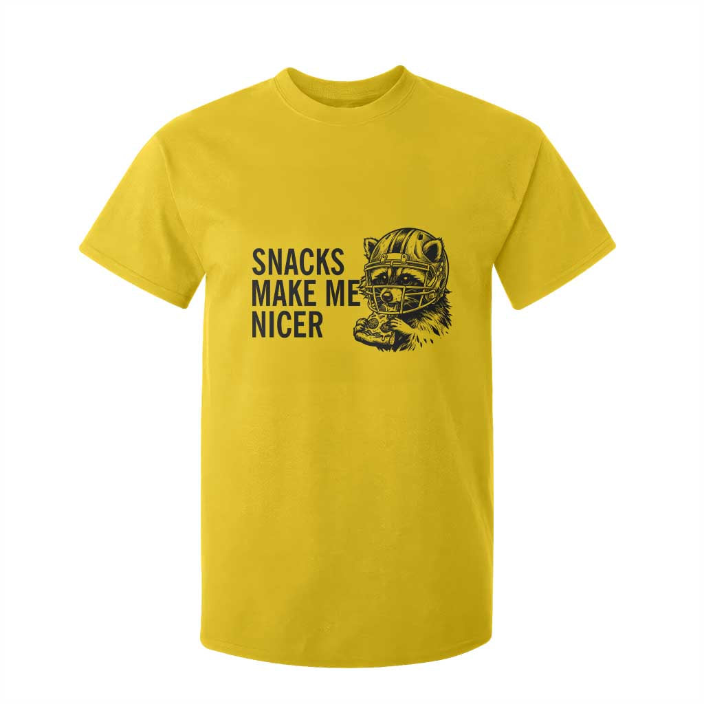 Funny Raccoon Eating Pizza T Shirt For Kid Snacks Make Me Nicer TS14 Daisy Print Your Wear