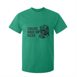 Funny Raccoon Eating Pizza T Shirt For Kid Snacks Make Me Nicer TS14 Irish Green Print Your Wear