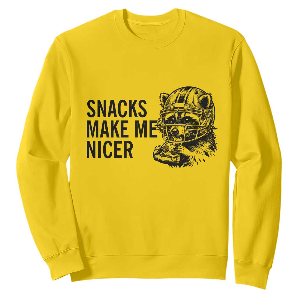 Funny Raccoon Eating Pizza Sweatshirt Snacks Make Me Nicer TS14 Daisy Print Your Wear
