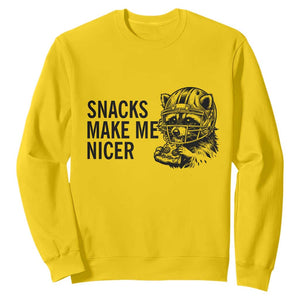 Funny Raccoon Eating Pizza Sweatshirt Snacks Make Me Nicer TS14 Daisy Print Your Wear