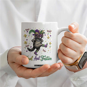 Mardi Gras Raccoon Coffee Mug Feral And Festive TS14 Print Your Wear