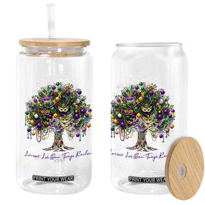 Mardi Gras Mask Tree Glass Can Laissez Les Bon Temps Rouler TS14 Print Your Wear