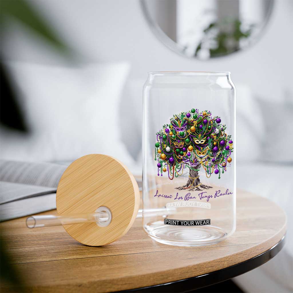 Mardi Gras Mask Tree Glass Can Laissez Les Bon Temps Rouler TS14 Print Your Wear
