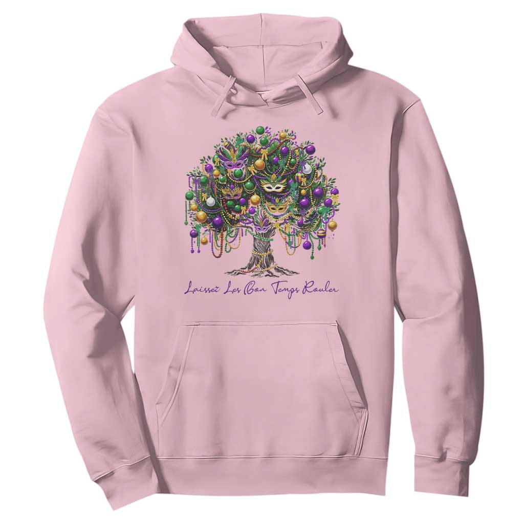 Mardi Gras Mask Tree Hoodie Laissez Les Bon Temps Rouler TS14 Light Pink Print Your Wear