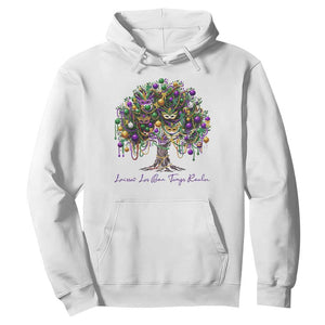 Mardi Gras Mask Tree Hoodie Laissez Les Bon Temps Rouler TS14 White Print Your Wear
