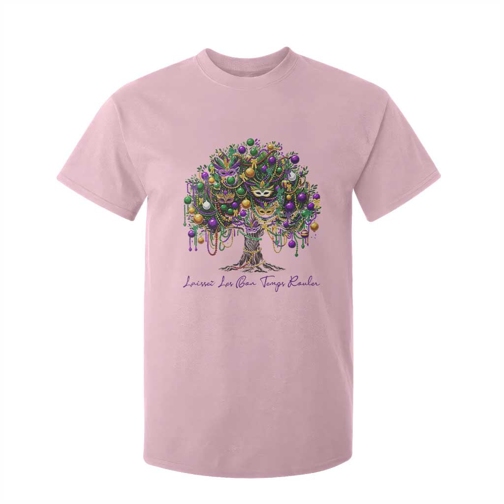 Mardi Gras Mask Tree T Shirt For Kid Laissez Les Bon Temps Rouler TS14 Light Pink Print Your Wear