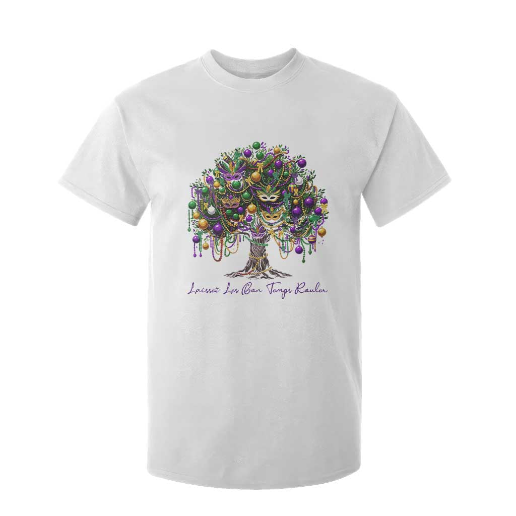 Mardi Gras Mask Tree T Shirt For Kid Laissez Les Bon Temps Rouler TS14 White Print Your Wear