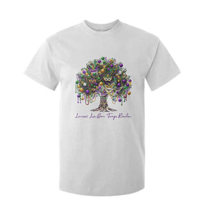 Mardi Gras Mask Tree T Shirt For Kid Laissez Les Bon Temps Rouler TS14 White Print Your Wear