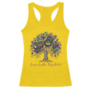 Mardi Gras Mask Tree Racerback Tank Top Laissez Les Bon Temps Rouler TS14 Daisy Print Your Wear