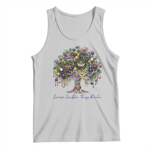 Mardi Gras Mask Tree Tank Top Laissez Les Bon Temps Rouler TS14 Ash Print Your Wear