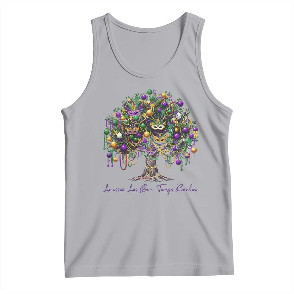 Mardi Gras Mask Tree Tank Top Laissez Les Bon Temps Rouler TS14 Athletic Heather Print Your Wear