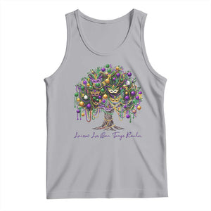 Mardi Gras Mask Tree Tank Top Laissez Les Bon Temps Rouler TS14 Athletic Heather Print Your Wear