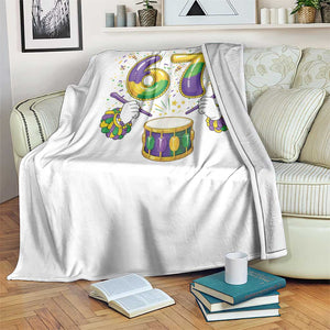 67 Mardi Gras Meme Throw Blanket Funny Six Seven Carnival Trendy TS14 Print Your Wear