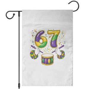 67 Mardi Gras Meme Garden Flag Funny Six Seven Carnival Trendy TS14 White Print Your Wear