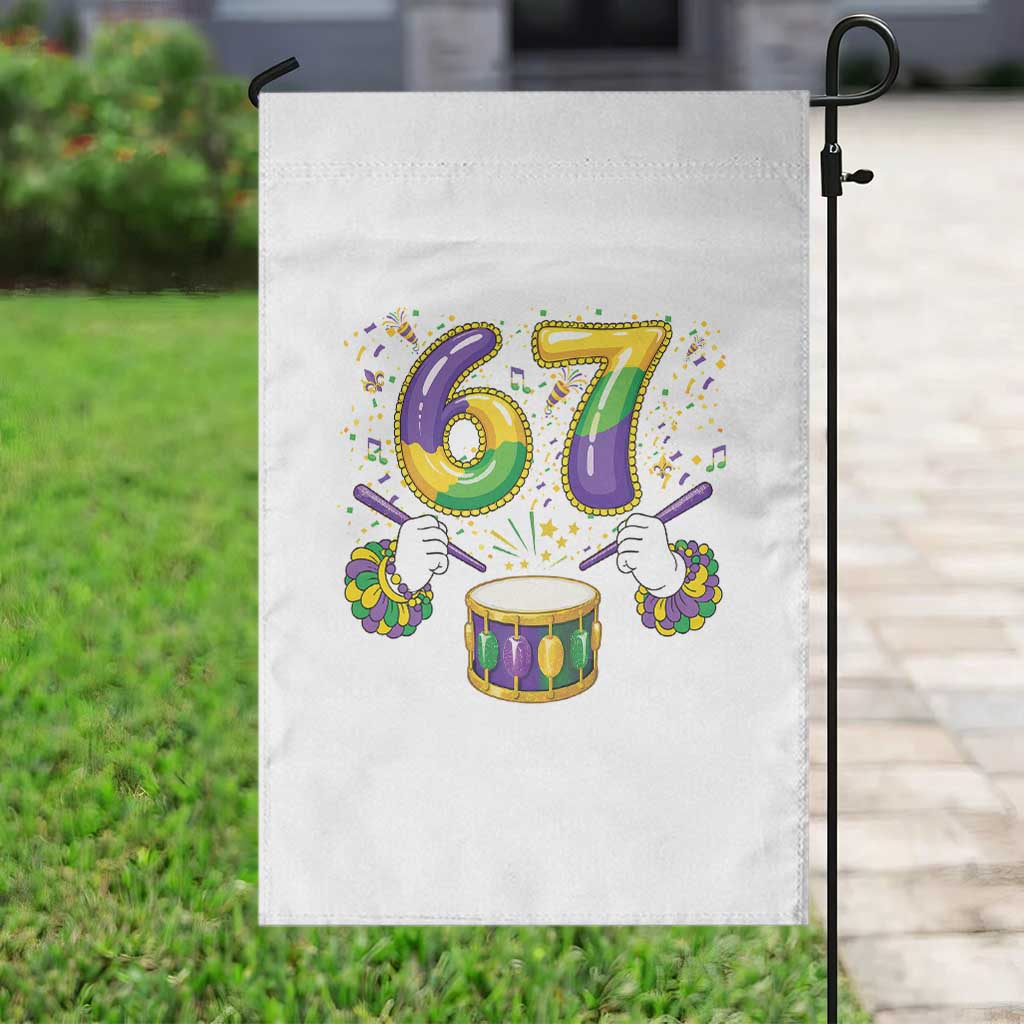 67 Mardi Gras Meme Garden Flag Funny Six Seven Carnival Trendy TS14 Print Your Wear