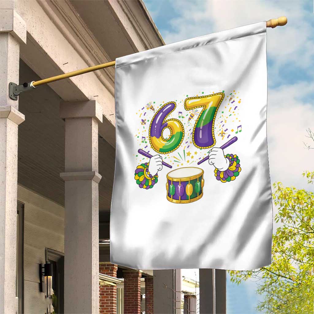 67 Mardi Gras Meme Garden Flag Funny Six Seven Carnival Trendy TS14 Print Your Wear