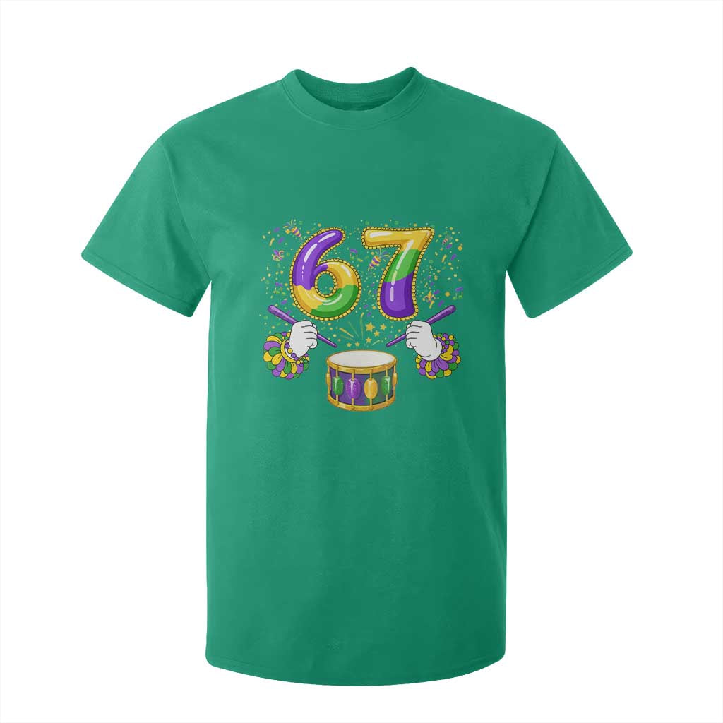 67 Mardi Gras Meme T Shirt For Kid Funny Six Seven Carnival Trendy TS14 Irish Green Print Your Wear