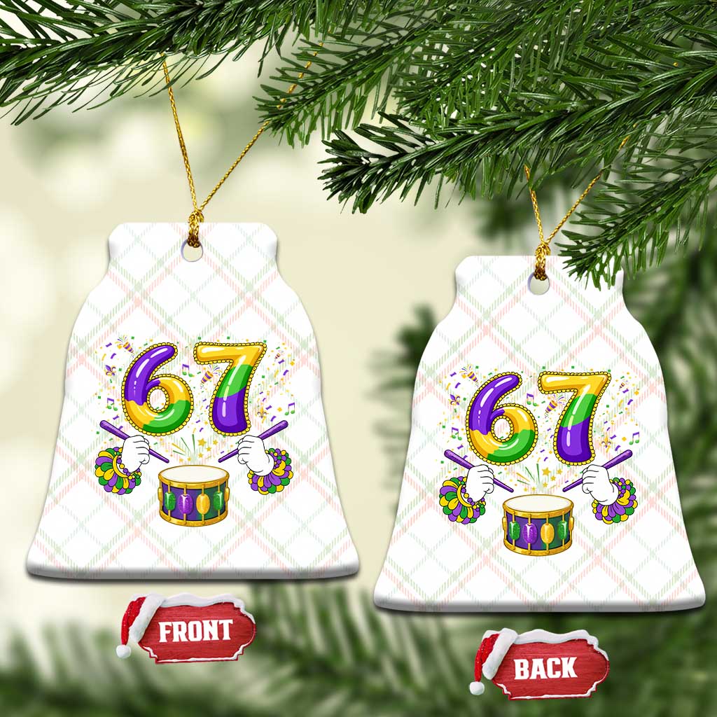 67 Mardi Gras Meme Ceramic Ornament Funny Six Seven Carnival Trendy TS14 Print Your Wear