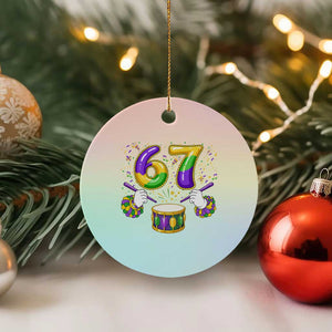 67 Mardi Gras Meme Ceramic Ornament Funny Six Seven Carnival Trendy TS14 1pc Pastel Print Your Wear
