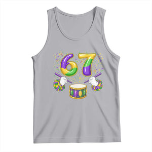 67 Mardi Gras Meme Tank Top Funny Six Seven Carnival Trendy TS14 Athletic Heather Print Your Wear